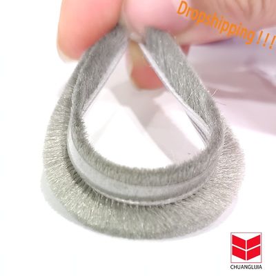 방수 직물 톱니 모양의 문 및 창문 기상 스트립 양털 스파일 스트립 내구성 있는 색상 블랙/그레이/브런/백/다른
